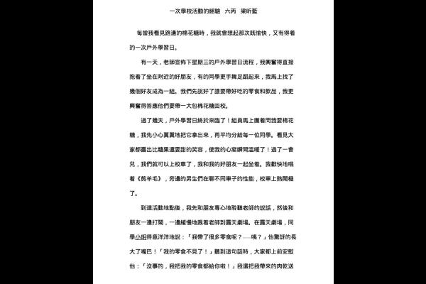  一次學校活動的經驗 六丙 梁昕藍_0